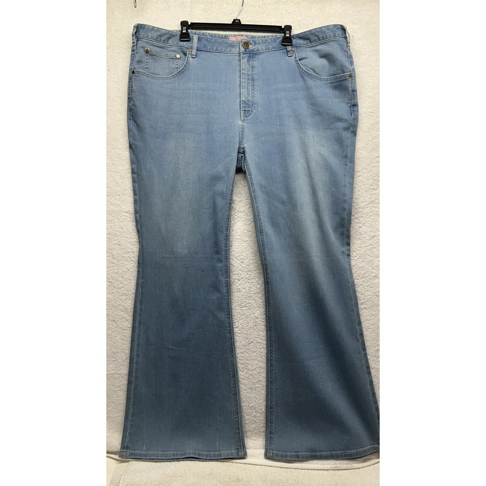 Rye 51 Womens Size 44X33 Blue Denim Wide Leg Jeans